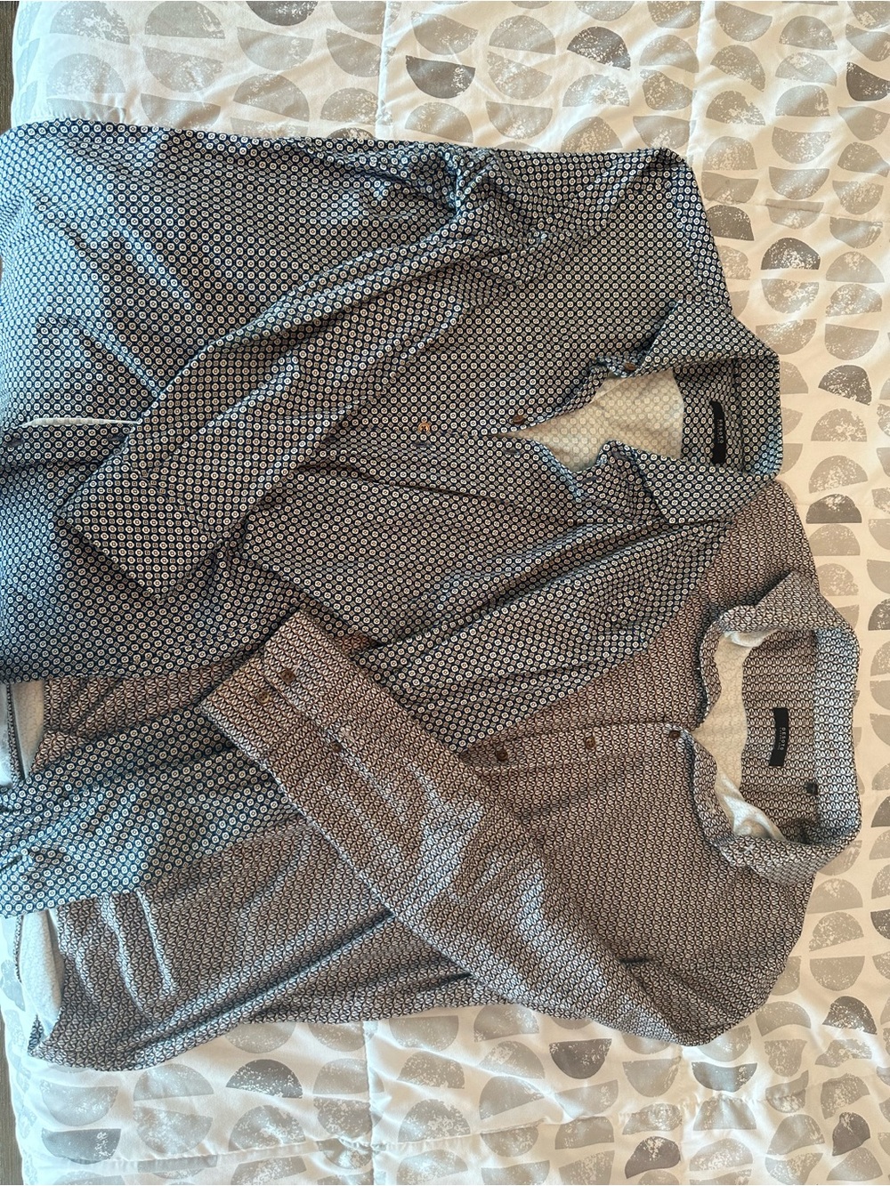 DESOTO Men's Lightweight Patterned Shirt Jacket in Gray
